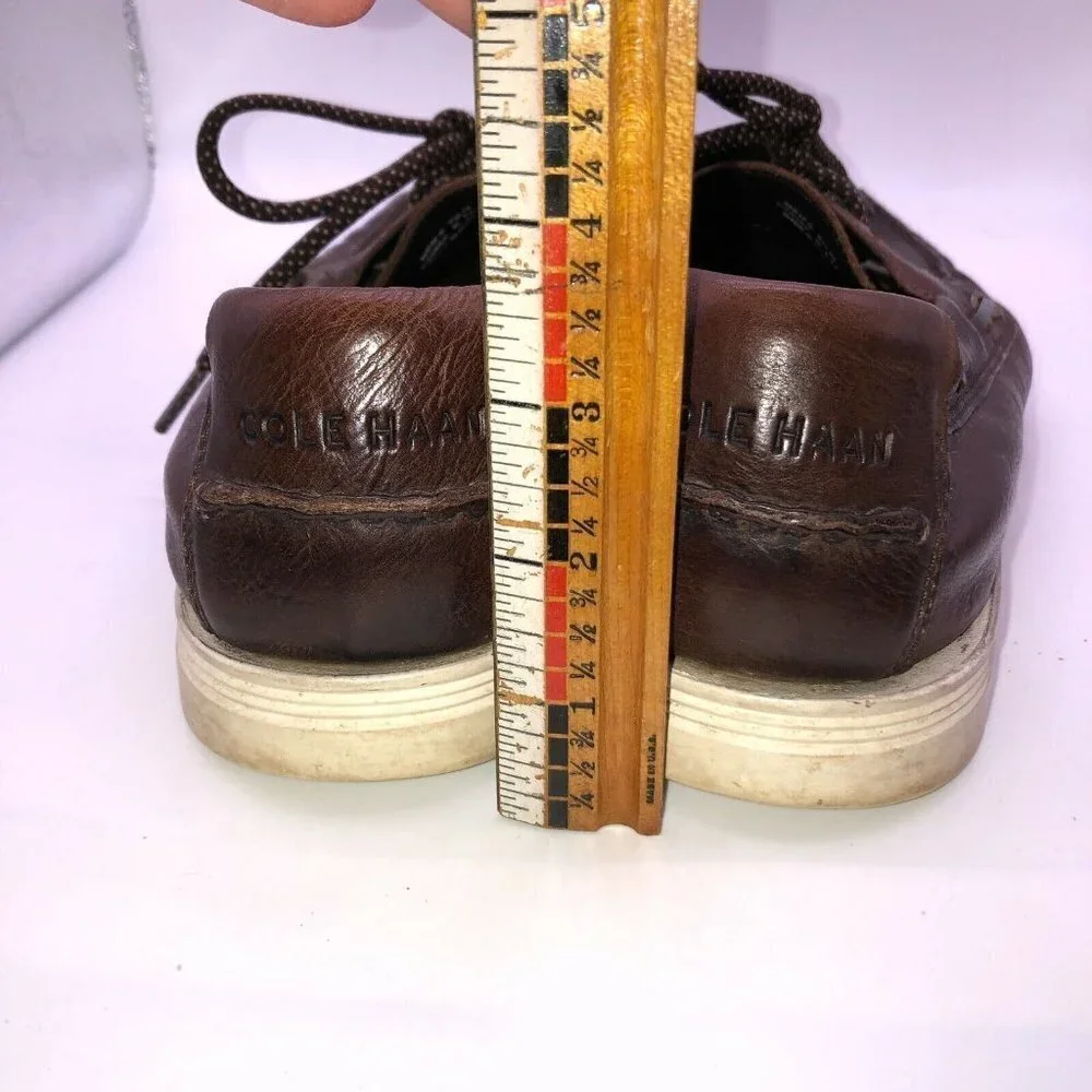 Cole Haan Harpswell Mens Size 9.5 Brown Leather 3 Eye Casual Boat Shoes C28865